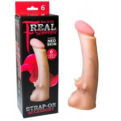 Телесная насадка REAL Standard с усиками на основании - 19 см. Телесная насадка REAL Standard с усиками на основании - 19 см.