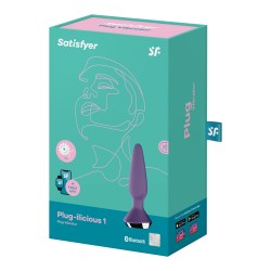 Plug-ilicious 1 Анальная пробка с вибрацией и управлением через Bluetooth, фиолетовая Plug-ilicious 1 Анальная пробка с вибрацией и управлением через Bluetooth, фиолетовая