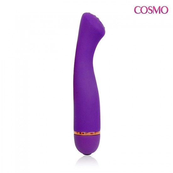 Фиолетовый силиконовый вибратор Cosmo с 20 режимами вибрации - 15,5 см. 