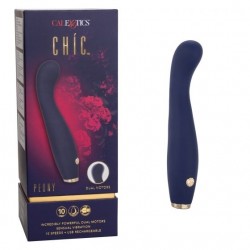 Синий вибромассажер Chic Peony - 19,7 см. Синий вибромассажер Chic Peony - 19,7 см.