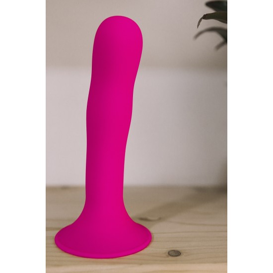 Дилдо на присоске с двойной плотностью Hitsens S04 Pink ADRIEN LASTIC DILDO DUAL DENSITY 