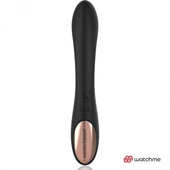 Черно-золотой вибратор с пультом-часами Anne s Desire Curve G-Spot Vibe Wireless Watchme - 20,5 см.