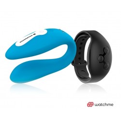 Голубой вибратор для пар с черным пультом-часами Weatwatch Dual Pleasure Vibe Голубой вибратор для пар с черным пультом-часами Weatwatch Dual Pleasure Vibe