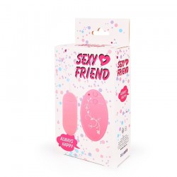 Розовое виброяйцо Sexy Friend с 10 режимами вибрации