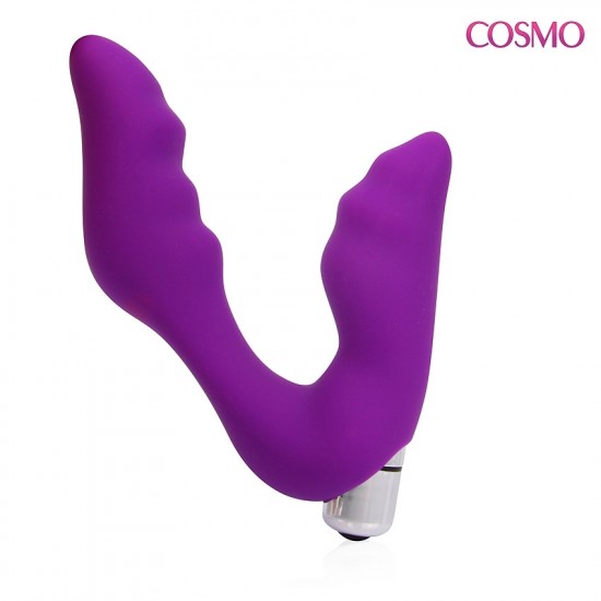 Фиолетовый вибромассажер Сosmo - 12,7 см.