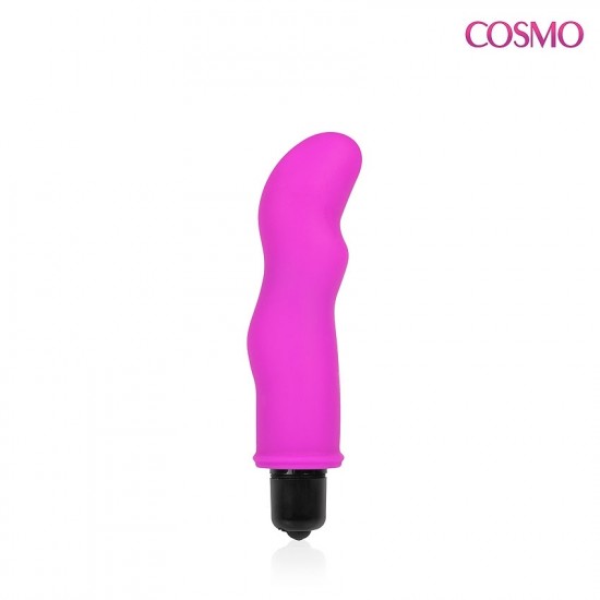 Розовый фантазийный вибромассажер Cosmo - 11,5 см.