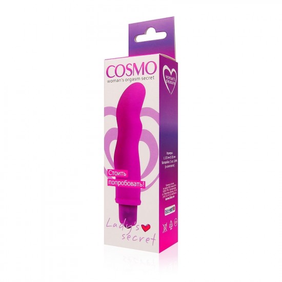 Розовый фантазийный вибромассажер Cosmo - 11,5 см.