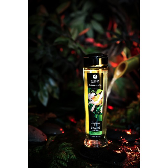 Масло для массажа Shunga Organica Exotic Green Tea, натуральное, расслабляющее, зеленый чай, 240 мл