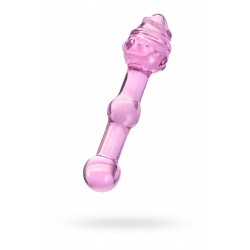 Двусторонний фаллоимитатор Sexus Glass, стекло, розовый, 17 см Двусторонний фаллоимитатор Sexus Glass, стекло, розовый, 17 см