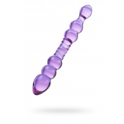 Двусторонний фаллоимитатор Sexus Glass, стекло, розовый, 22,5 см Двусторонний фаллоимитатор Sexus Glass, стекло, розовый, 22,5 см
