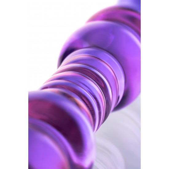 Двусторонний фаллоимитатор Sexus Glass, стекло, розовый, 22,5 см