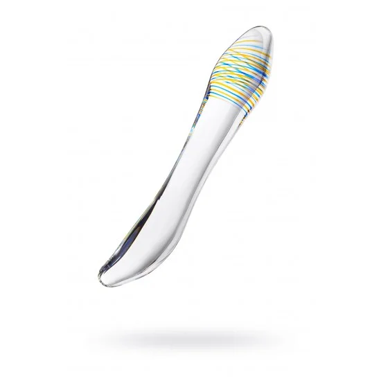 Двусторонний фаллоимитатор Sexus Glass, стекло, прозрачный, 22 см 10422604 912195