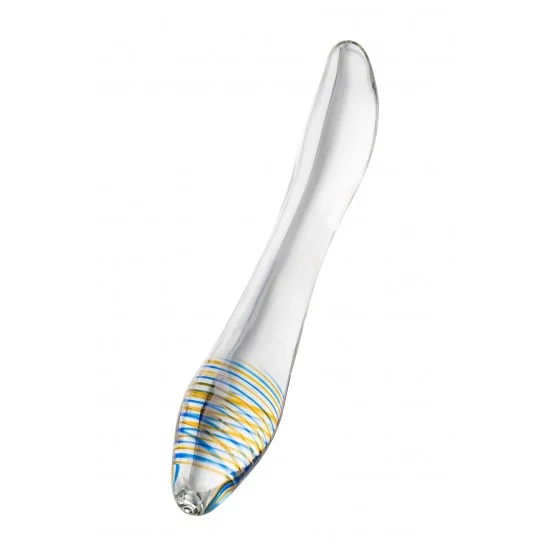 Двусторонний фаллоимитатор Sexus Glass, стекло, прозрачный, 22 см 10422604 912195