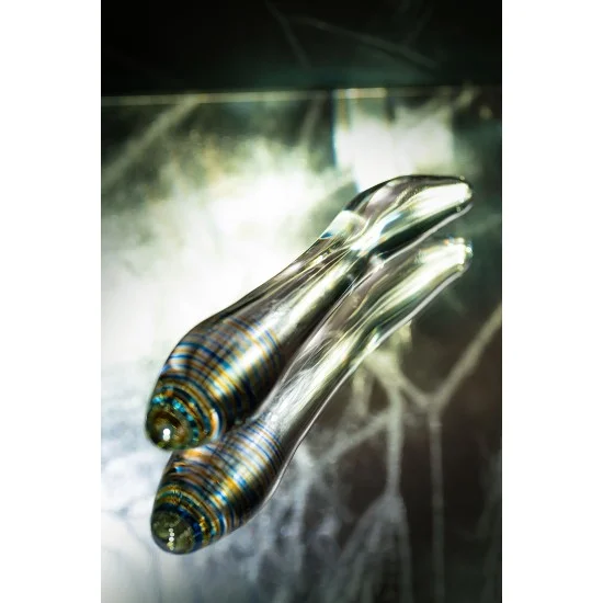 Двусторонний фаллоимитатор Sexus Glass, стекло, прозрачный, 22 см 10422604 912195