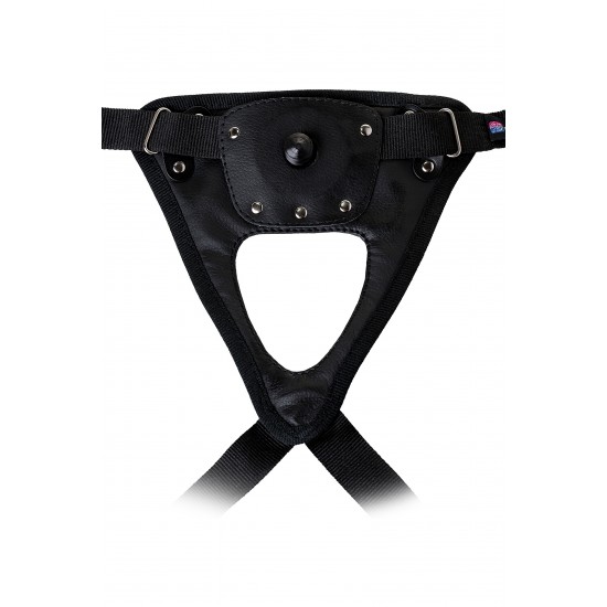 Страпон на креплении LoveToy с поясом Harness, реалистичный, neoskin, телесный, 18 см