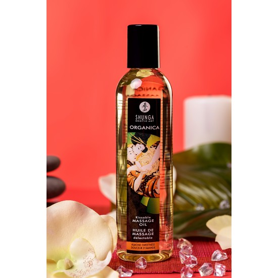 Масло для массажа Shunga Organica Almond Sweetness, натуральное, возбуждающее, миндаль, 240 мл