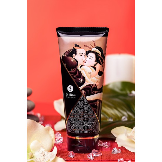 Массажный крем Shunga Intoxicating Chocolate, съедобный, шоколад, 200 мл