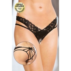 Стринги с двойным доступом SoftLine Collection, черный, S/M Стринги с двойным доступом SoftLine Collection, черный, S/M