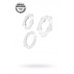 Набор колец TOYFA A-toys, силикон, прозрачный, Ø 3,5/3/2 см Набор колец TOYFA A-toys, силикон, прозрачный, Ø 3,5/3/2 см