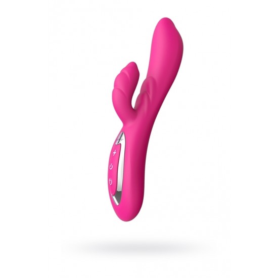 Вибратор с клиторальным стимулятором Nalone Touch2, силикон, розовый, 21,8 см
