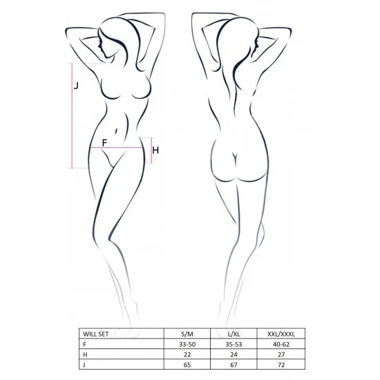 Боди и подвязки Passion Erotic Line Will, черное, S/M Will-S/M Боди и подвязки Passion Erotic Line Will, черное, S/M Will-S/M