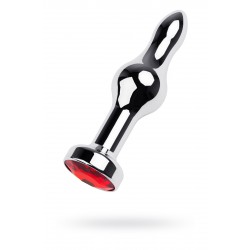 Анальная втулка Metal by TOYFA, металл, серебряная, с красным кристаллом, 10 см, Ø 2,8 см, 75 г Анальная втулка Metal by TOYFA, металл, серебряная, с красным кристаллом, 10 см, Ø 2,8 см, 75 г