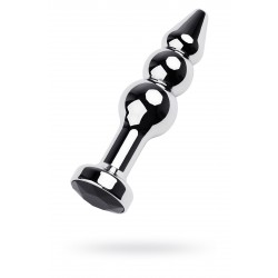 Анальная втулка Metal by TOYFA, металл, серебряная, с чёрным кристаллом, 11 см, Ø 3 см, 95 г Анальная втулка Metal by TOYFA, металл, серебряная, с чёрным кристаллом, 11 см, Ø 3 см, 95 г