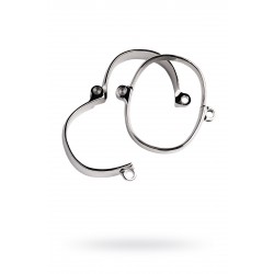 Наручники, TOYFA Metal, металл, серебристые, 11,2 см