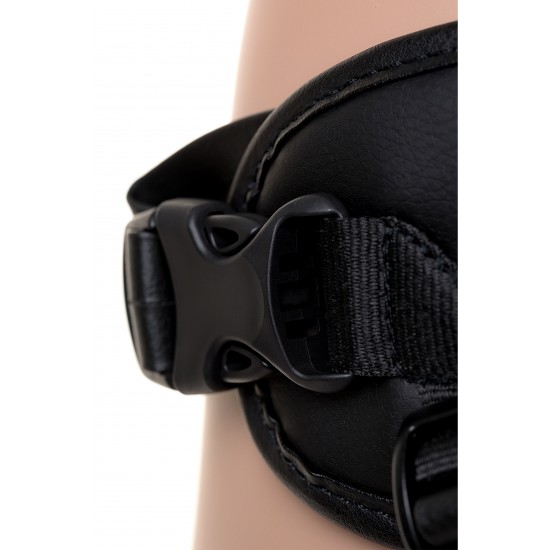 Страпон LoveToy с поясом Harness с 2 насадками, PVC, чёрный, 20 см