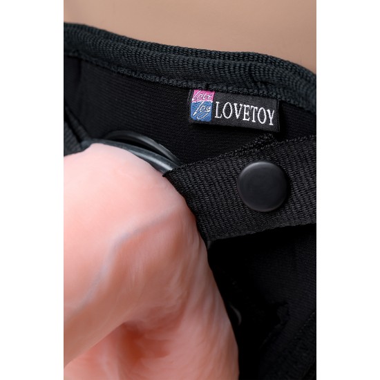 Страпон на креплении LoveToy UNI strap 7 Harness best of all, телесный