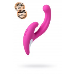 Эргономичный вибратор для двойной стимуляции JOS JAVI, силикон, розовый, 22 см