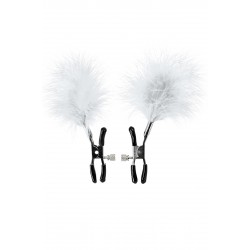 Зажимы для сосков TOYFA Theatre, металл с пухом