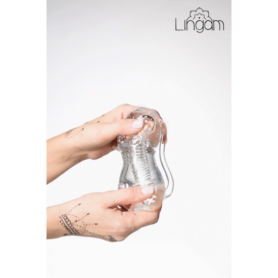 Мастурбатор нереалистичный Lingam by TOYFA  Indira, TPE, прозрачный, 14 см