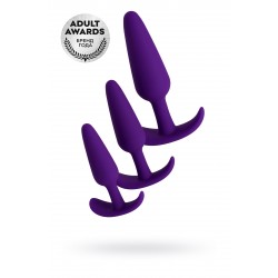 Набор анальных втулок TOYFA A-toys Jave, силикон, фиолетовый, 3 шт Набор анальных втулок TOYFA A-toys Jave, силикон, фиолетовый, 3 шт