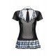 Костюм школьницы Candy Girl Micki (топ, галстук, стринги), черно-синий, XL