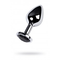 Анальная втулка Metal by TOYFA, металл, серебряная, с чёрным кристаллом, 8 см, Ø 3,4 см, 85 г Анальная втулка Metal by TOYFA, металл, серебряная, с чёрным кристаллом, 8 см, Ø 3,4 см, 85 г