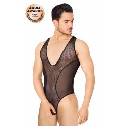 Боди из сетки мужское SoftLine Collection, черный, M/L