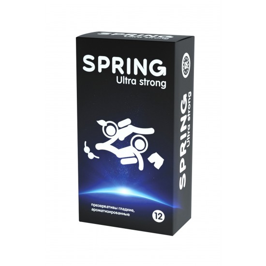 Презервативы Spring  Ultra Strong, классические, латекс, 17,5 см, 12 шт