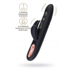 Нереалистичный вибратор WANAME D-SPLASH HAIL, силикон, черный, 23,8 см