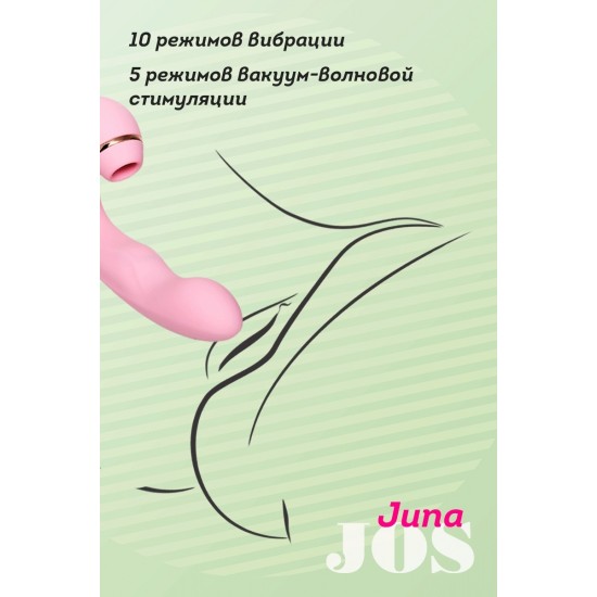 Многофункциональный стимулятор клитора JOS JUNA, розовый, 15 см