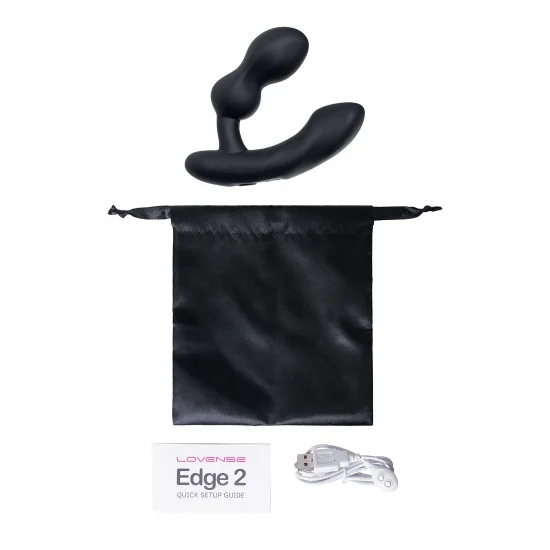 Стимулятор простаты LOVENSE Edge 2, силикон, черный, 12,4 см LE-12