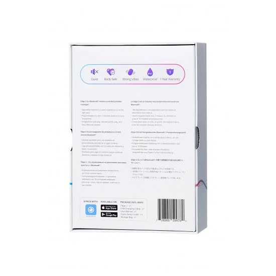 Стимулятор простаты LOVENSE Edge 2, силикон, черный, 12,4 см LE-12
