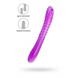 Двусторонний фаллоимитатор A-Toys by TOYFA Frica, TPE, фиолетовый, 23 см Двусторонний фаллоимитатор A-Toys by TOYFA Frica, TPE, фиолетовый, 23 см