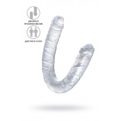 Фаллоимитатор двусторонний TOYFA Double Dildo, TPR, прозрачный, 40 см Фаллоимитатор двусторонний TOYFA Double Dildo, TPR, прозрачный, 40 см