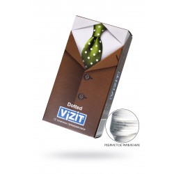 Презервативы VIZIT Dotted Точечные 12 шт, латекс, 18 см