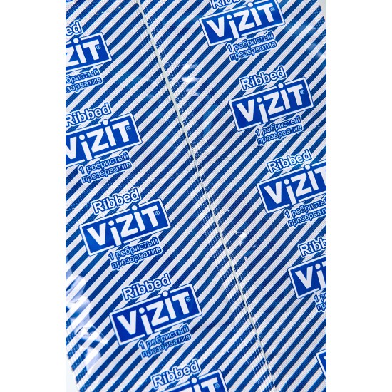 Презервативы VIZIT Ribbed Ребристые 12 шт, латекс, 18 см