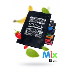 Презервативы VITALIS PREMIUM №12+3 MIX - (ширина 53mm)