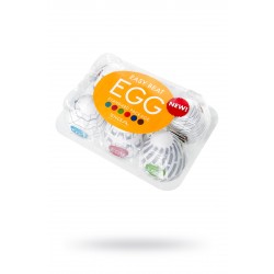 Набор нереалистичных мастурбаторо TENGA  EGG - III, TPE, белый, 6,1 см, 6 шт Набор нереалистичных мастурбаторо TENGA  EGG - III, TPE, белый, 6,1 см, 6 шт