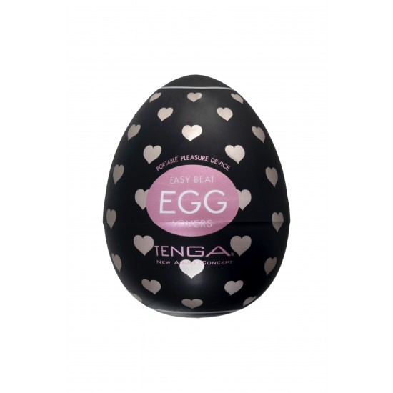 Нереалистичный мастурбатор TENGA Egg Lovers, TPE, черный, 6,1 см