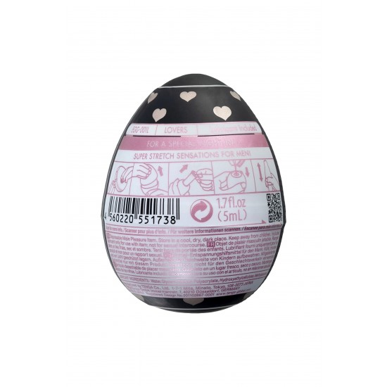 Нереалистичный мастурбатор TENGA Egg Lovers, TPE, черный, 6,1 см